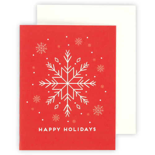 6 Pack - Echo Park Greeting Card 1/Pkg-Happy Holidays Snowflake - 5A0030MW-1H24C - 810192594641
