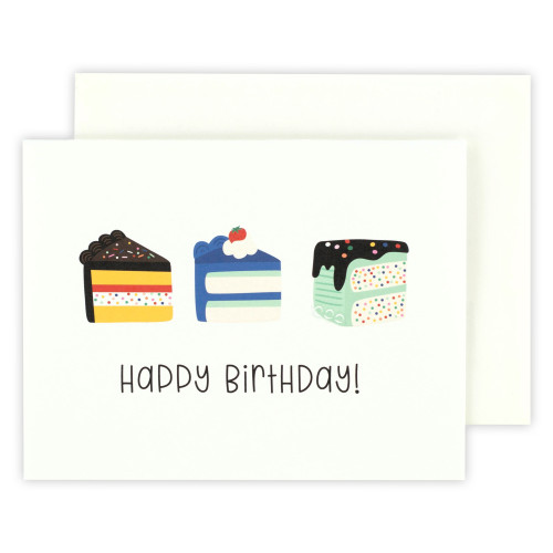 6 Pack - Echo Park Greeting Card 1/Pkg-Happy Birthday Sliced Cake - 5A0030MN-1H24K - 810192594573