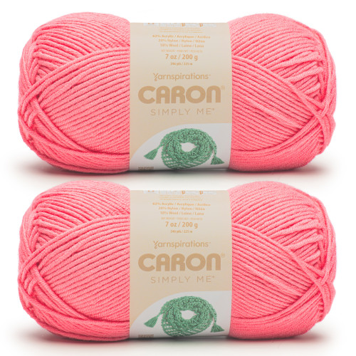 2 Pack - Caron Simply Me Yarn-Pretty In Pink - 5A002X8W-1GY87
