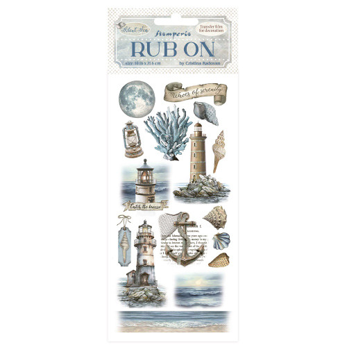3 Pack - Stamperia Rub-On 4"X8.5"-Silent Sea Lighthouse - 5A002XJ2-1GYGV - 5993110043164