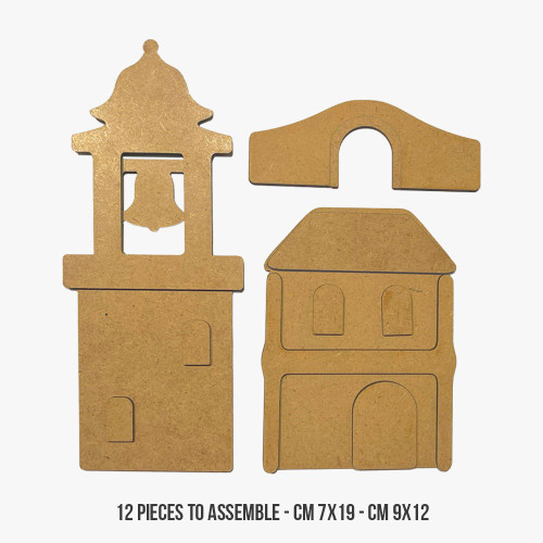 3 Pack - Stamperia Crafty Shapes-Silent Sea Bell Tower & Bridge Landscape - 5A002XH8-1GYH2
