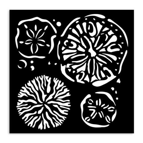 3 Pack - Stamperia Stencil 4.72"X 4.72"-Silent Sea Sponges - 5A002XHC-1GYH4