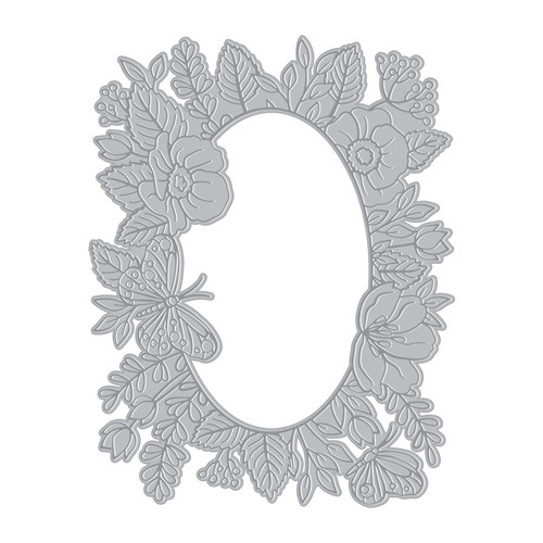 Hero Arts Letterpress & Foil Plate-Floral Frame, Lovely - 5A00313M-1H2NY