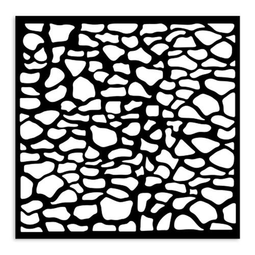 3 Pack - Stamperia Stencil 4.72"X 4.72"-Silent Sea Stone Pattern - 5A002XJ8-1GYH7