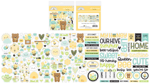 Doodlebug Odds & Ends All The Things Die Cuts-Bee Happy - 5A00311D-1H2LX - 842715088429