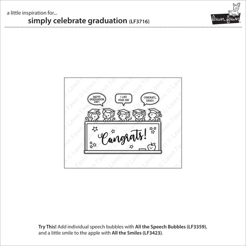 Lawn Fawn Clear Stamps 4"X6"-Simply Celebrate Graduation - 5A0030QD-1H24W Lawn Fawn Clear Stamps 4"X6"-Simply Celebrate Graduation - 5A0030QD-1H24W