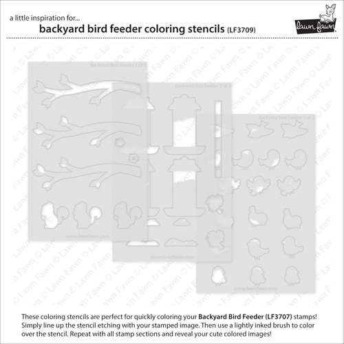 Lawn Clippings Coloring Stencils-Backyard Bird Feeder - 5A0030QQ-1H250