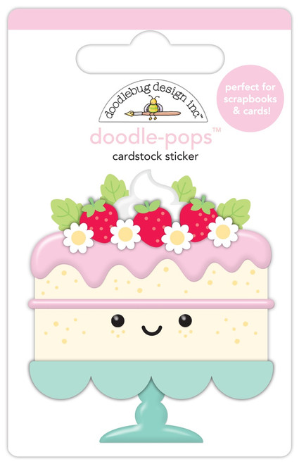 Doodlebug Doodle-Pops 3D Sticker-Strawberry Shortcake - 5A00311F-1H2M6 - 842715088610
