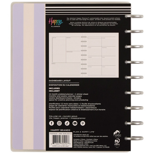 Happy Planner 12-Month Undated Classic Disc Bound Planner-Mystic Blooms - 5A002X6H-1GY3H Happy Planner 12-Month Undated Classic Disc Bound Planner-Mystic Blooms - 5A002X6H-1GY3H