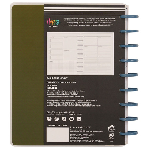 Happy Planner 12-Month Undated Classic Disc Bound Planner-Berries & Blooms 2 - 5A002X2L-1GY3T Happy Planner 12-Month Undated Classic Disc Bound Planner-Berries & Blooms 2 - 5A002X2L-1GY3T