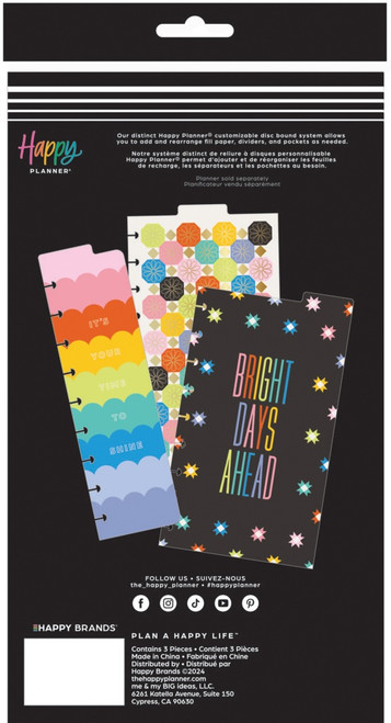 Happy Planner Classic Dashboard 3/Pkg-Happy Outlines - 5A002X6B-1GY3R