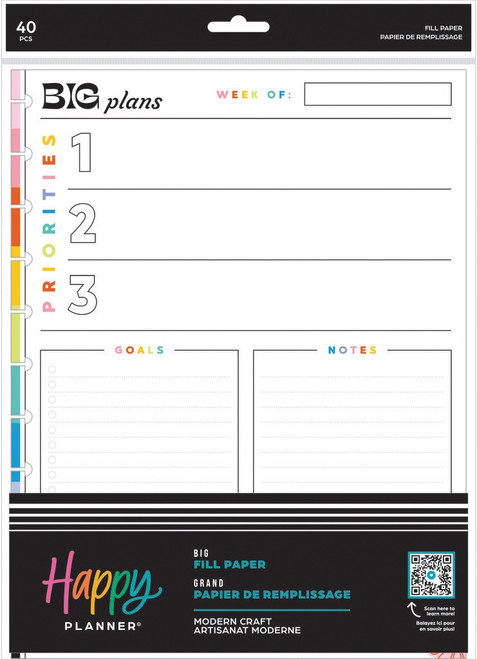 Happy Planner Big Fill Paper-Happy Outlines - 5A002X4K-1GY3Z - 673807696044