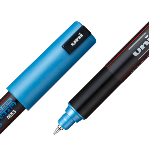 POSCA 1MR Paint Marker X-Fine Metal Tip 0.7mm-Metallic Blue - PC-1MR-1H2PK POSCA 1MR Paint Marker X-Fine Metal Tip 0.7mm-Metallic Blue - PC-1MR-1H2PK