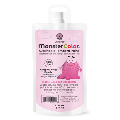 Abroli Monster Color Washable Tempera Paint Pouch 5oz-Magenta - 5A003101-1H2HX