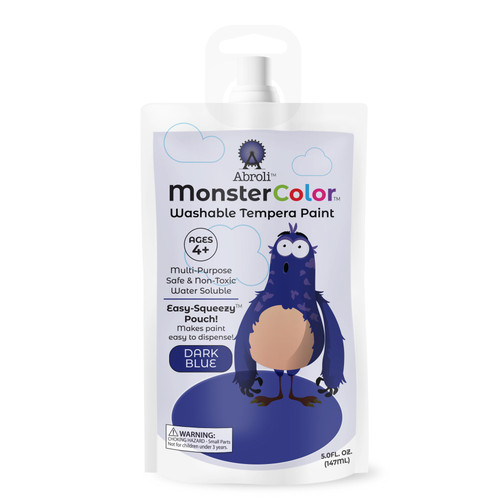Abroli Monster Color Washable Tempera Paint Pouch 5oz-Blue - 5A003101-1H2J2 - 721172292047