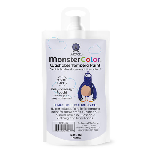 Abroli Monster Color Washable Tempera Paint Pouch 5oz-Blue - 5A003101-1H2J2