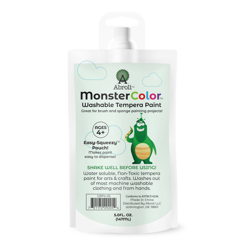Abroli Monster Color Washable Tempera Paint Pouch 5oz-Green - 5A003101-1H2J8