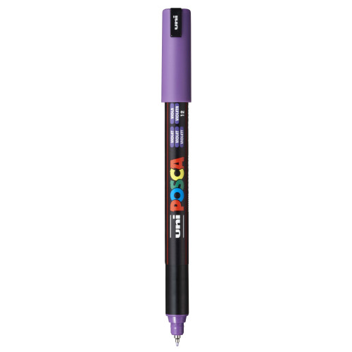 POSCA 1MR Paint Marker X-Fine Metal Tip 0.7mm-Violet - PC-1MR-1H2PN - 4902778089835