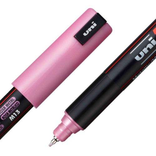 POSCA 1MR Paint Marker X-Fine Metal Tip 0.7mm-Metallic Pink - PC-1MR-1H2PT POSCA 1MR Paint Marker X-Fine Metal Tip 0.7mm-Metallic Pink - PC-1MR-1H2PT