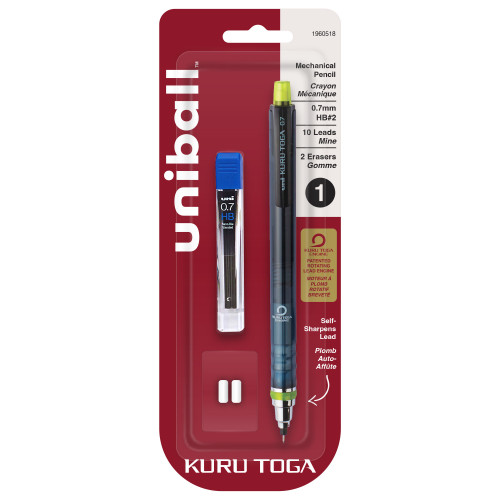 Uni-Ball Kuru Toga Mechanical Pencil Starter Kit-HB#2, 0.7mm 5A0030WZ-1H2FZ - 0030246005408