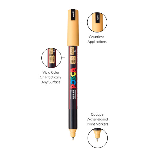 POSCA 1MR Paint Marker X-Fine Metal Tip .7mm 8pk-Soft Colors - 5A003155-1H2QL POSCA 1MR Paint Marker X-Fine Metal Tip .7mm 8pk-Soft Colors - 5A003155-1H2QL