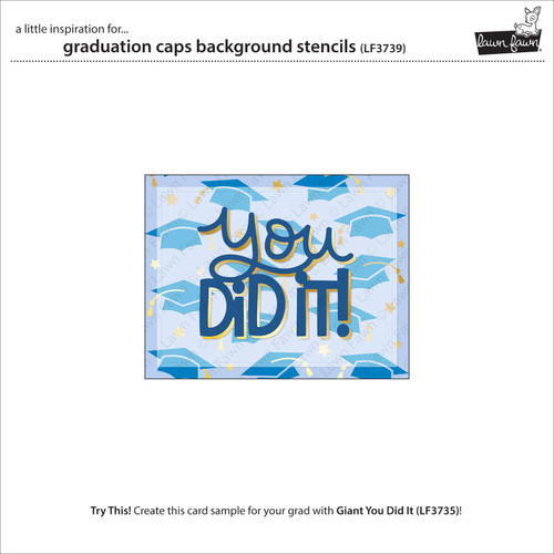 Lawn Clippings Stencils-Graduation Caps Background - 5A0030QC-1H25H