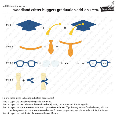 Lawn Cuts Custom Craft Die-Woodland Critter Huggers Graduation Add 5A0030R0-1H25J