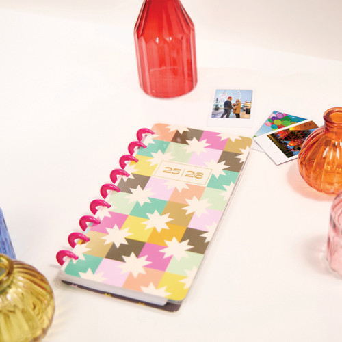 Happy Planner Skinny Classic 12-Month Disc Bound Planner-Happy Patchwork; Jul '25 - Jun '26 - 5A002X44-1GY2P Happy Planner Skinny Classic 12-Month Disc Bound Planner-Happy Patchwork; Jul '25 - Jun '26 - 5A002X44-1GY2P