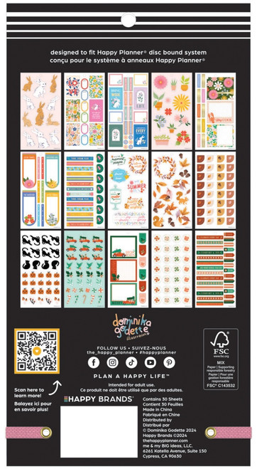 Happy Planner Sticker Value Pack 30/Sheets-Whimsical Seasons 5A002X5H-1GY2R