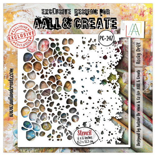 AALL And Create Stencil 6"X6"-Rocky Drift - 5A00310Y-1H2K7 - 5060979169011