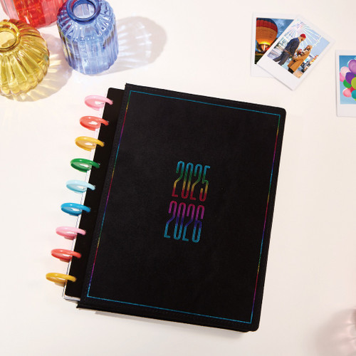 Happy Planner Velvet Classic 12-Month Disc Bound Planner-Optimistic Outlines; Jul '25 - Jun '26 - 5A002X5J-1GY22