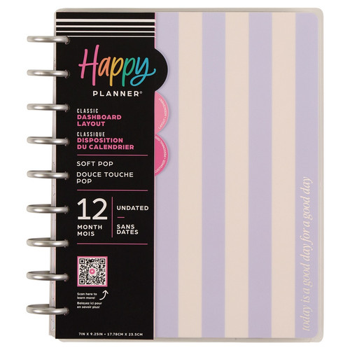 Happy Planner 12-Month Undated Classic Disc Bound Planner-Soft Pop - 5A002X6J-1GY2L - 673807704947