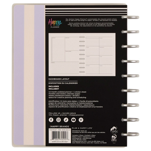 Happy Planner 12-Month Undated Classic Disc Bound Planner-Soft Pop - 5A002X6J-1GY2L Happy Planner 12-Month Undated Classic Disc Bound Planner-Soft Pop - 5A002X6J-1GY2L