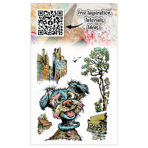 AALL And Create A6 Photopolymer Clear Stamp Set-Skyline Sniffs - 5A00310F-1H2KC