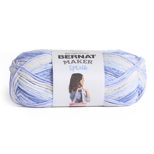 Bernat Maker Splash Yarn-Blue Print - 5A002Z48-1H194 - 057355560178 Bernat Maker Splash Yarn-Blue Print - 5A002Z48-1H194 - 057355560178