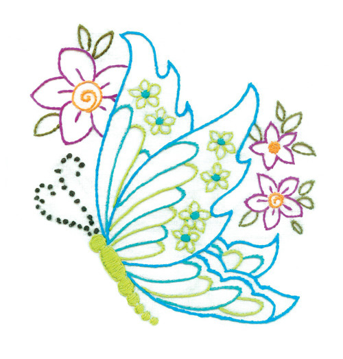 Stitcher's Revolution Iron-On Transfers-Flowers & Butterflies - SR-1H24S Stitcher's Revolution Iron-On Transfers-Flowers & Butterflies - SR-1H24S