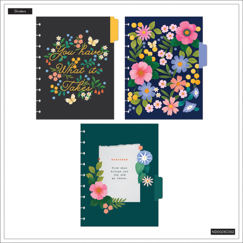 Happy Planner Classic Disc Bound Notebook-Midnight Meadow - 5A002X3B-1GY30 Happy Planner Classic Disc Bound Notebook-Midnight Meadow - 5A002X3B-1GY30