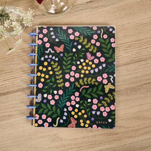 Happy Planner Classic Disc Bound Notebook-Midnight Meadow - 5A002X3B-1GY30 Happy Planner Classic Disc Bound Notebook-Midnight Meadow - 5A002X3B-1GY30
