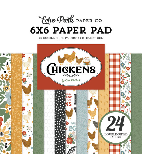 Echo Park Double-Sided Paper Pad 6"X6"-Chickens - 5A0030KN-1H219