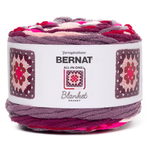 Bernat Blanket All In One Blanket Granny Square Yarn-Fruit Juice - 5A002Z43-1H1B3 - 057355575288