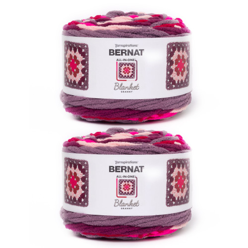 Bernat Blanket All In One Blanket Granny Square Yarn-Fruit Juice - 5A002Z43-1H1B3 Bernat Blanket All In One Blanket Granny Square Yarn-Fruit Juice - 5A002Z43-1H1B3