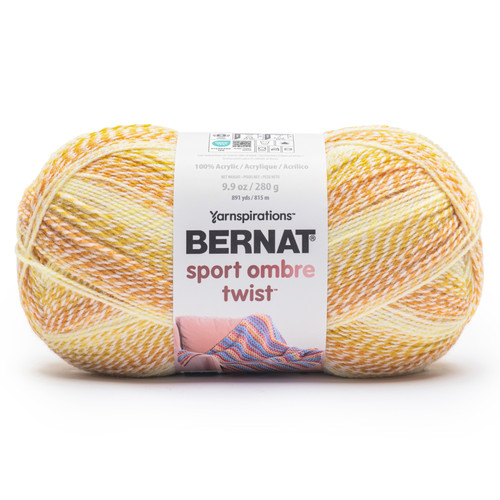 Bernat Sport Ombre Twist Yarn-Honeyed Gold - 5A002Z42-1H1B4 - 057355560888