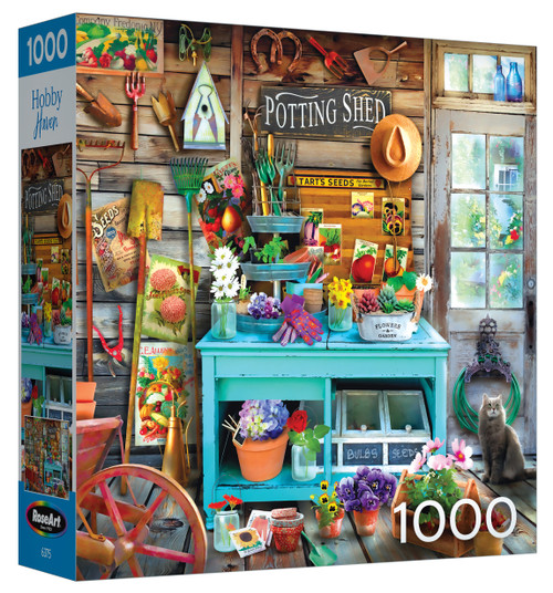 RoseArt Hobby Haven Jigsaw Puzzle 1000 Pieces 19.25"X26.625"-Potting Shed - 5A003082-1H1RM - 4895145427050