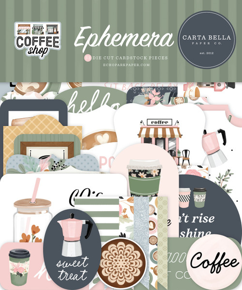 Carta Bella Cardstock Ephemera-Icons, Coffee Shop - 5A0030JW-1H23G Carta Bella Cardstock Ephemera-Icons, Coffee Shop - 5A0030JW-1H23G