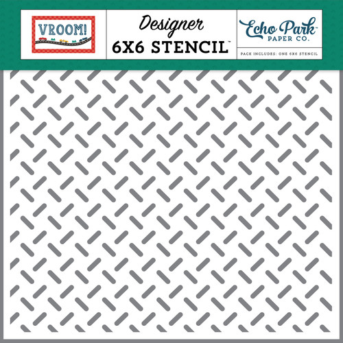 Vroom! Stencil 6"X6"-Car Crosshatch - 5A0030JX-1H239 - 810179818944