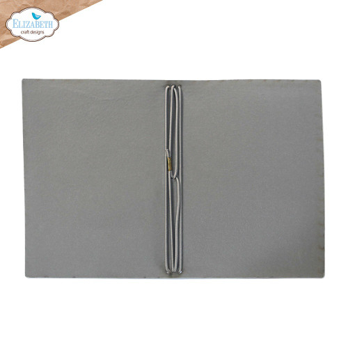 Elizabeth Craft Stonewashed Art Journal XL 9.8"X6.5"-Grey Passport - 5A00305D-1H1NX