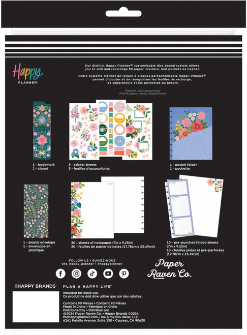 Happy Planner Classic Accessory Pack-Midnight Meadow - 5A002X6C-1GY08