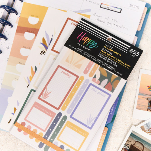 Happy Planner Sticker Value Pack 30/Sheets-Serene Shapes - 5A002X46-1GY0B Happy Planner Sticker Value Pack 30/Sheets-Serene Shapes - 5A002X46-1GY0B