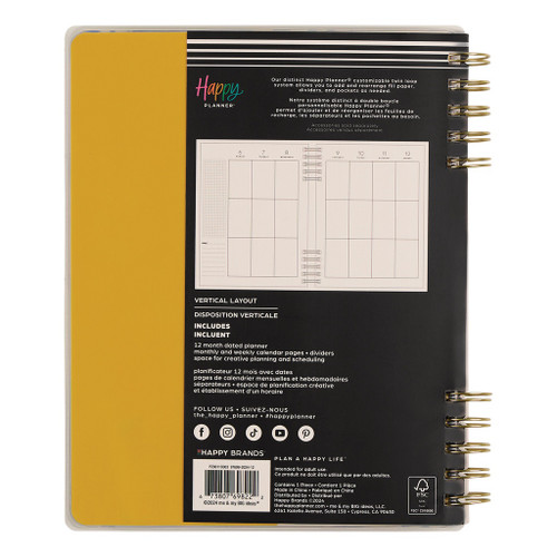 Happy Planner Classic 12-Month Planner-In the Moment; Jul '25 - Jun '26 - 5A002X33-1GY09 Happy Planner Classic 12-Month Planner-In the Moment; Jul '25 - Jun '26 - 5A002X33-1GY09