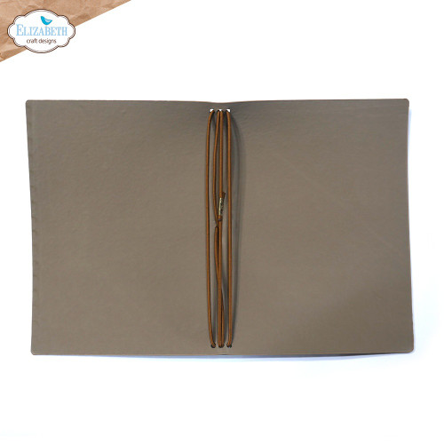 Elizabeth Craft Stonewashed Art Journal XL 9.8"X6.5"-Brown Passport - 5A00305G-1H1P1